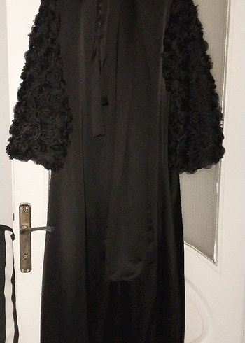 Siyah Uzun Gotik Kadın Elbise - Görsel 8