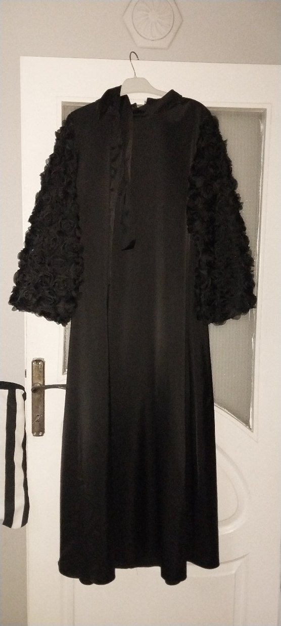 Siyah Uzun Gotik Kadın Elbise - Görsel 2