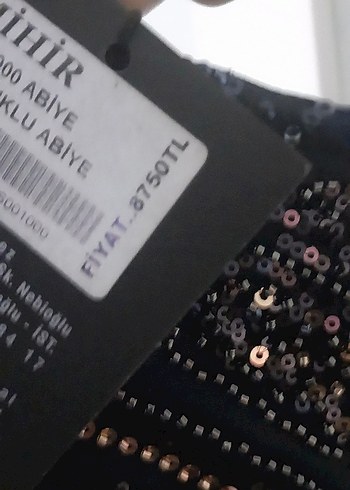 lacivert  Uzun Kol Kürklü Kadın Abiye Elbise - Görsel 6