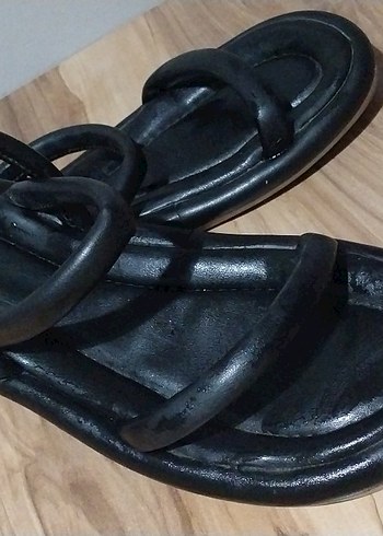 Diğer Siyah Tokalı Gotik Kadın Sandalet