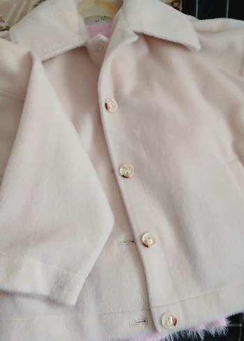 Bej Düğmeli Kadın Midi Ceket - Görsel 3