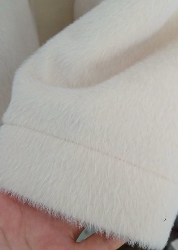 Bej Düğmeli Kadın Midi Ceket - Görsel 4