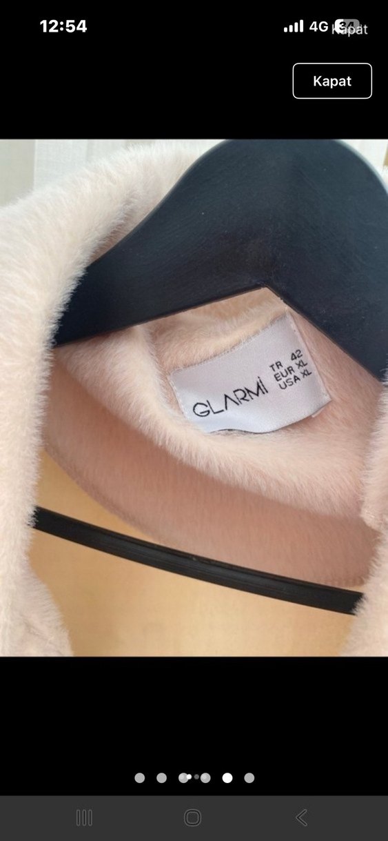 Bej Düğmeli Kadın Midi Ceket - Görsel 2