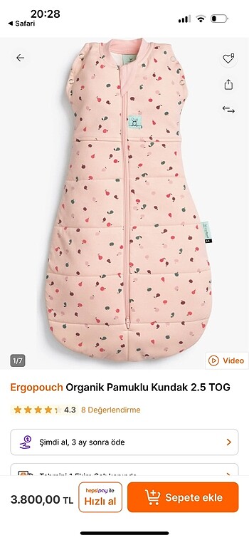 Ergopouch uyku tulumu 2.5 tog