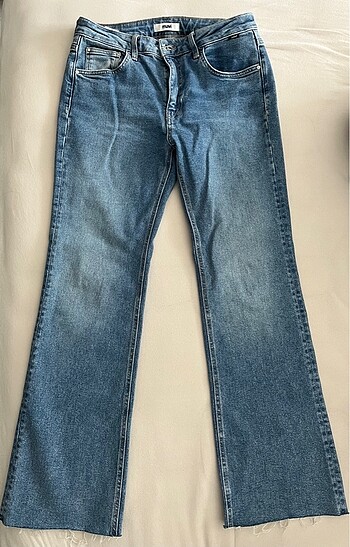 Mavi flare pantolon
