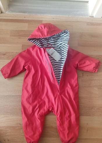 Kız Bebek kırmızı Fermuarlı astronot tulum - Görsel 2