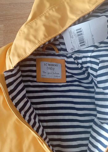 Unisex sarı Fermuarlı Bebek astronot mont - Görsel 4