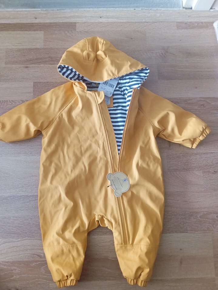 Unisex sarı Fermuarlı Bebek astronot mont - Görsel 3