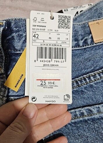 Mango Jean (sıfır, hiç giyilmedi)
