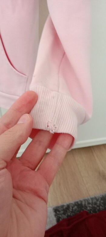 9 Yaş Beden pembe Renk Fermuarlı sweatshirt