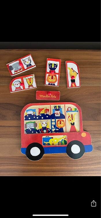 Moulin Roty ahşap tutmalı puzzle