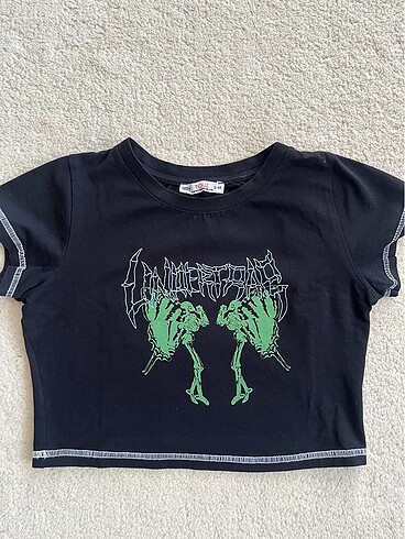 Diğer Harajuku Retro Gothic Butterfly Crop