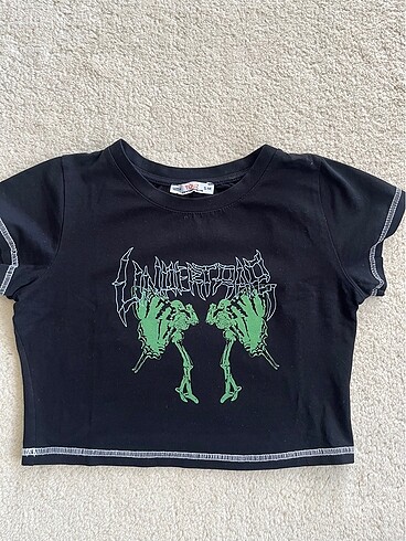 36 Beden Harajuku Retro Gothic Butterfly Crop