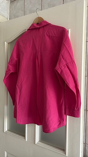 Diğer Pembe oversize gömlek