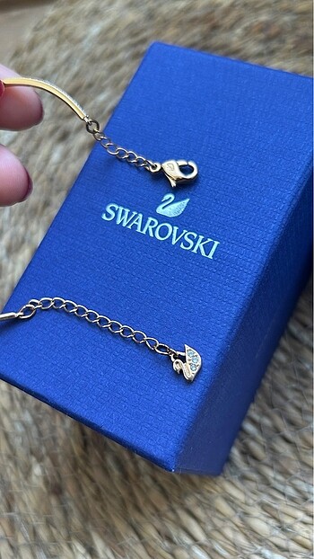  Beden altın Renk Swarovski Una Bileklik ? Pembe Altın Kaplama
