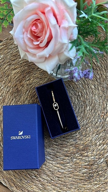 swarovski Swarovski Una Bileklik ? Pembe Altın Kaplama
