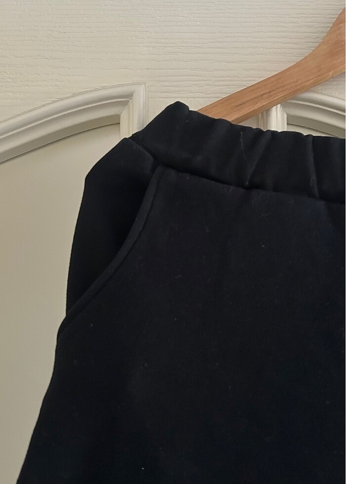 Siyah düz eşofman - Görsel 3