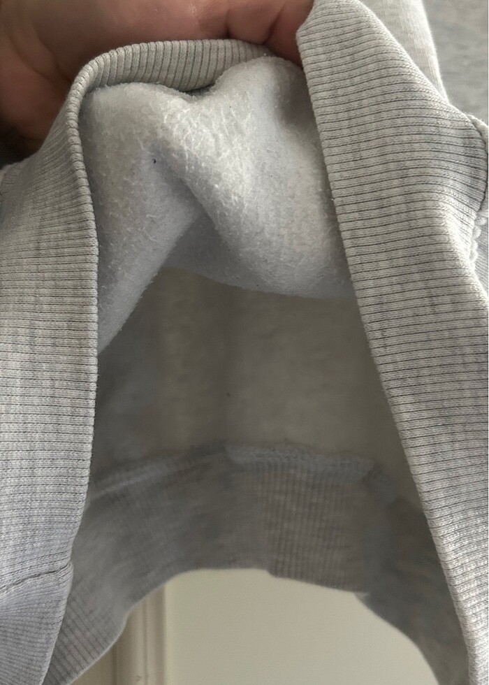 Zara gri crop sweat - Görsel 5