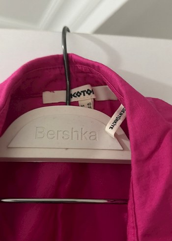 Pembe Kolsuz Bohem Keten Gömlek - Görsel 4