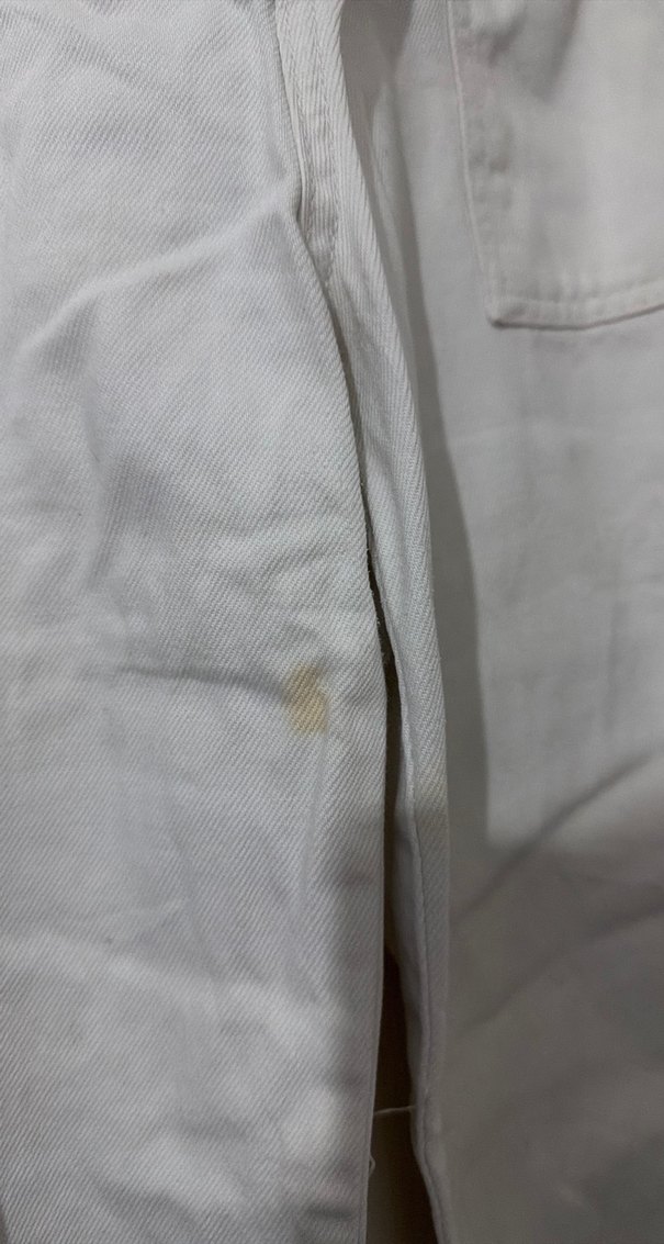 Kadın Beyaz Pamuklu Rahat Kesim Pantolon - Görsel 2