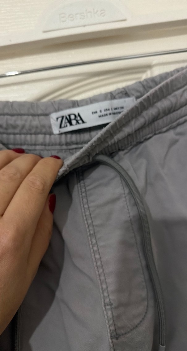 Gri Erkek Keten Rahat Kesim Pantolon - Görsel 2