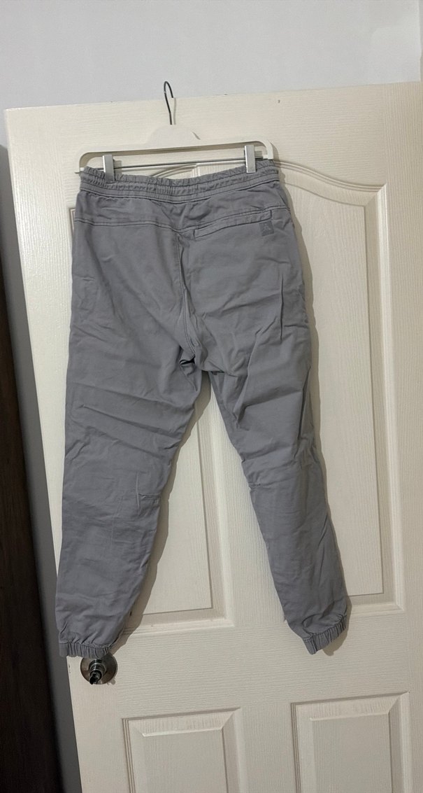 Gri Erkek Keten Rahat Kesim Pantolon - Görsel 4