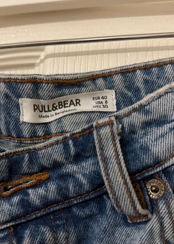 Geniş Kesim Mavi Kadın Denim Pantolon - Görsel 4