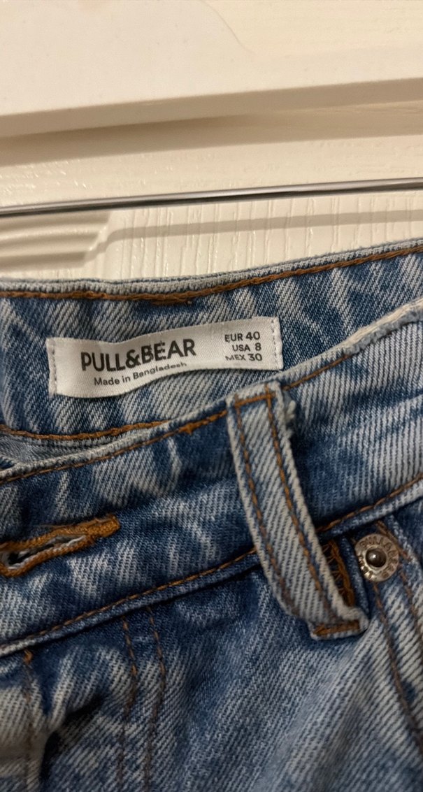 Geniş Kesim Mavi Kadın Denim Pantolon - Görsel 4