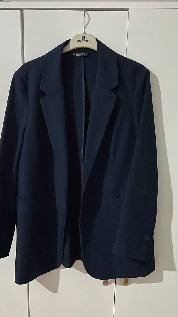 Lacivert blazer ceket - Görsel 2