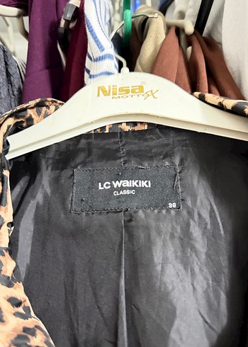 Kahverengi Leopar Desenli Kadın Midi Kaban - Görsel 3