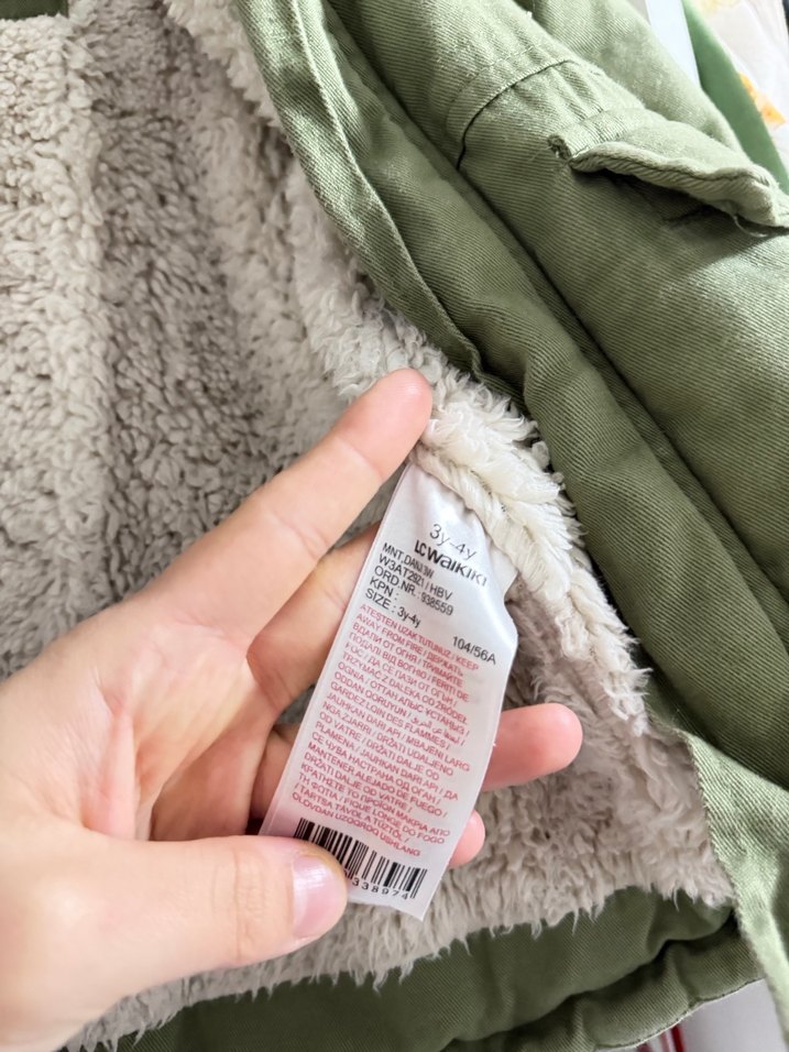 Erkek Çocuk Yeşil Sıcak Kürklü Ceket - Görsel 4