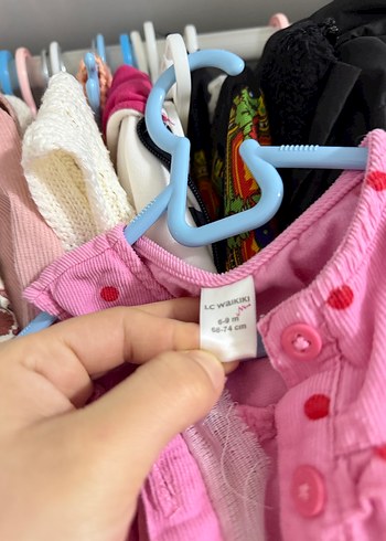 Puantiyeli Pembe Kız Elbisesi - Görsel 3