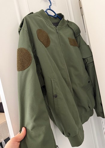 Erkek Haki Bomber Ceket - Görsel 3