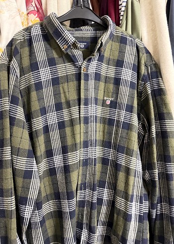 Erkek Yeşil Kareli Uzun Kollu Gömlek - Görsel 2