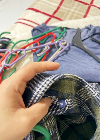 Erkek Yeşil Kareli Uzun Kollu Gömlek - Görsel 6