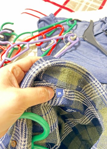 Erkek Yeşil Kareli Uzun Kollu Gömlek - Görsel 5