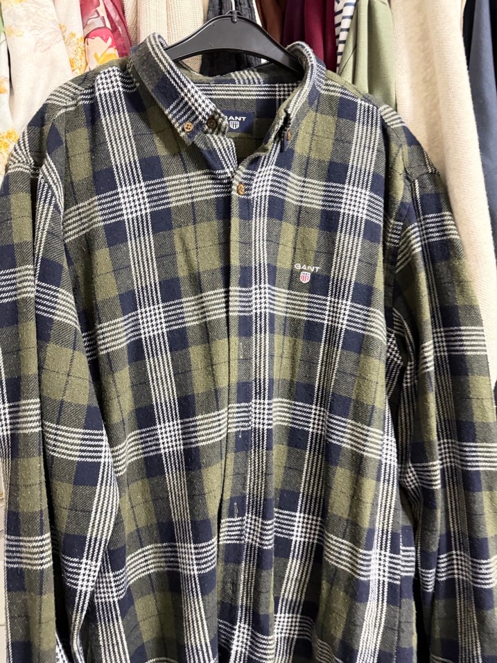 Erkek Yeşil Kareli Uzun Kollu Gömlek - Görsel 2