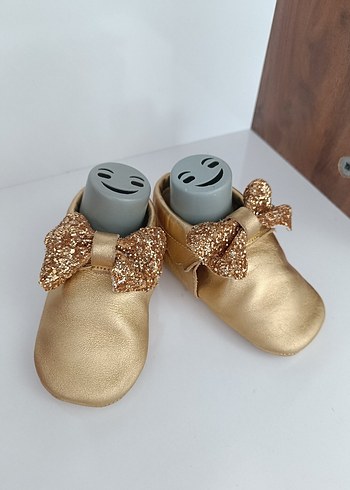 Kız Bebek Gold Doğumgünü ayakkabı