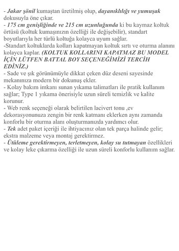 Koltuk örtüsü - Görsel 3