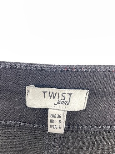 36 Beden siyah Renk Twist Jean / Kot %70 İndirimli.