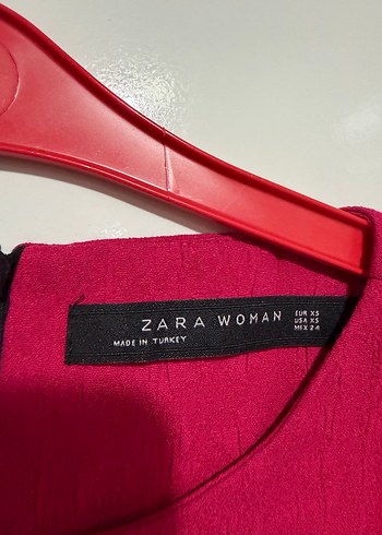 Pembe Keten Kadın Tunik, Fırfırlı, Midi Boy - Görsel 3