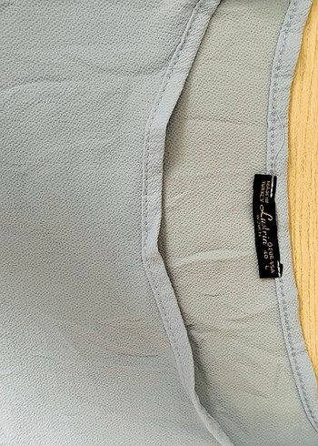 Buz mavisi Keten Hamile Tişörtü, Kısa Kollu, Bol Kesim - Görsel 2