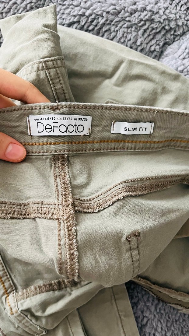 Bej Keten Erkek Pantolon - Rahat Kesim - Görsel 2