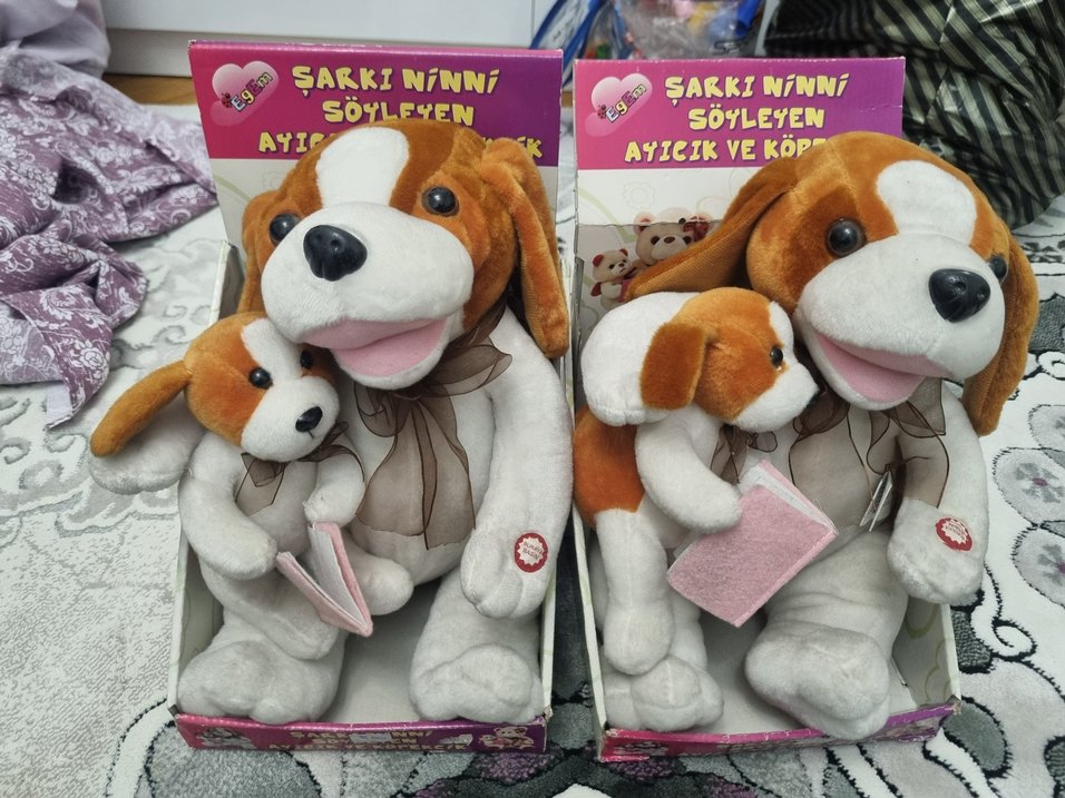 Şarkı Söyleyen Ayıcık ve Köpek Peluş Oyuncak - Görsel 2