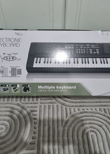 Siyah Elektronik Klavye org piano - Görsel 3