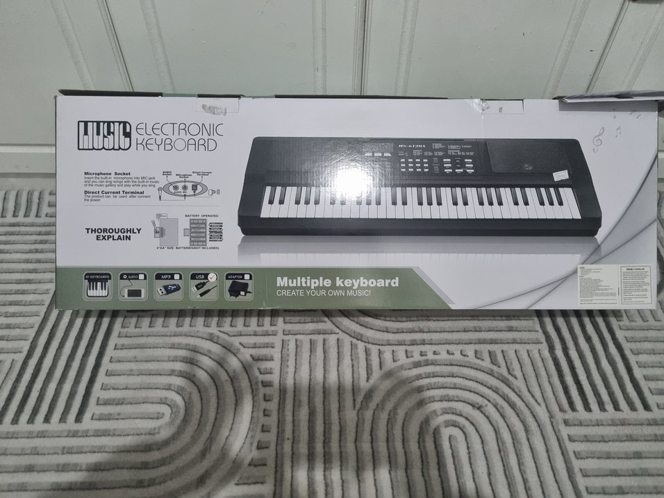 Siyah Elektronik Klavye org piano - Görsel 3
