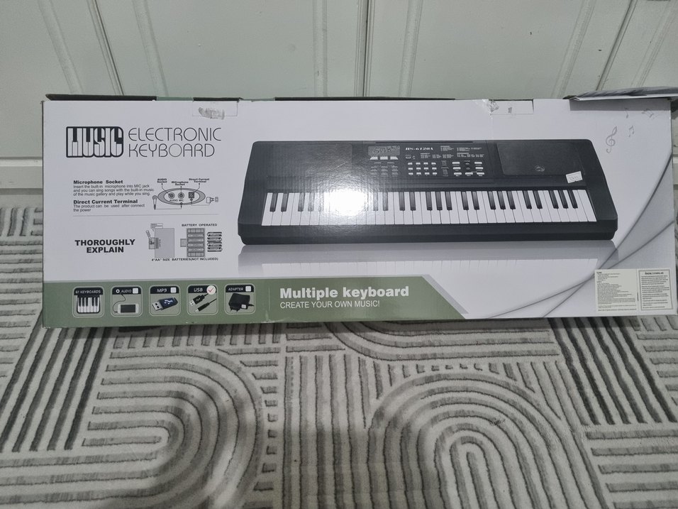 Siyah Elektronik Klavye org piano - Görsel 4