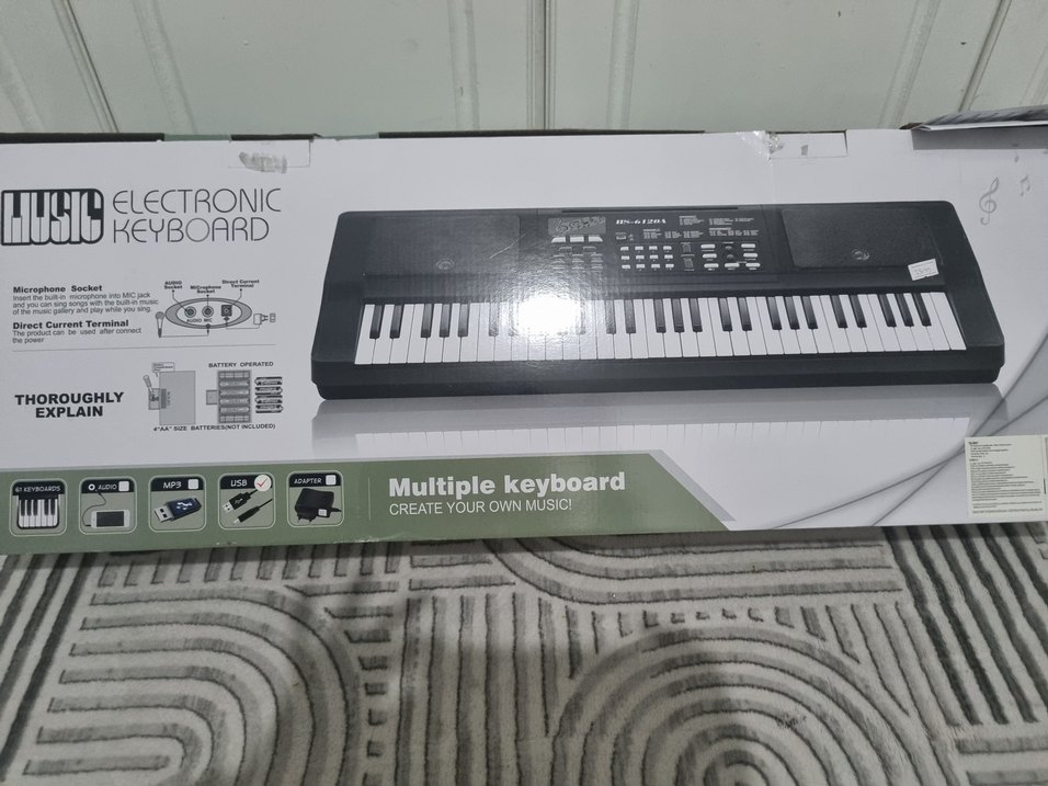 Siyah Elektronik Klavye org piano - Görsel 2