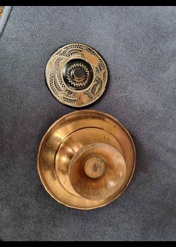 Bakır Altın Renkli Dekoratif Vazo - Görsel 2