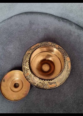 Bakır Altın Renkli Dekoratif Vazo - Görsel 3